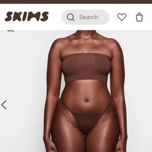 Skims Bandeau Bra 4x in Cocoa